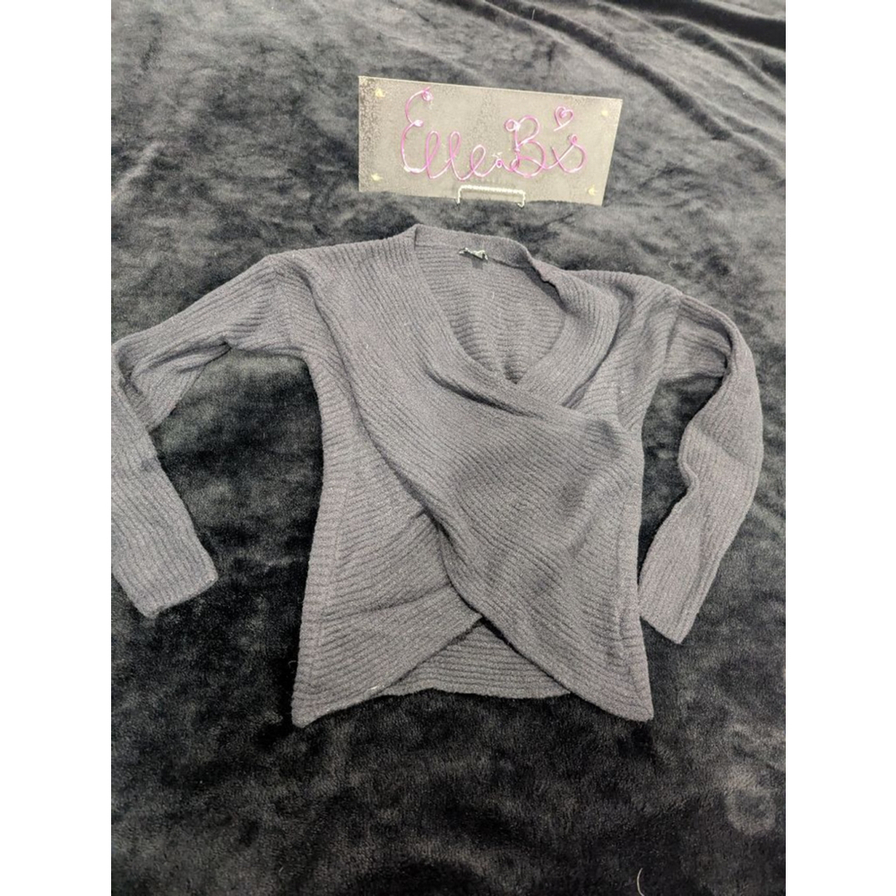 EUC Express Black Cross Front Sweater XS